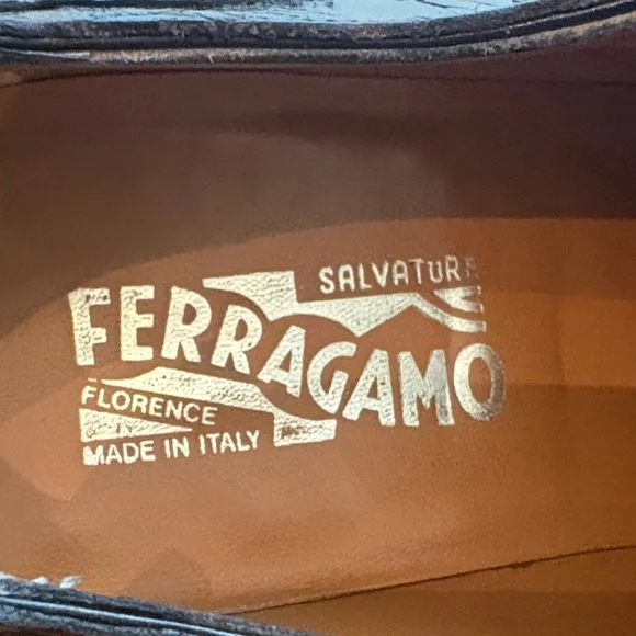 Salvatore Ferragamo Men's Dark Brown Crocodile Oxfords Size 11D - Picture 2 of 11